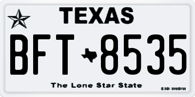TX license plate BFT8535