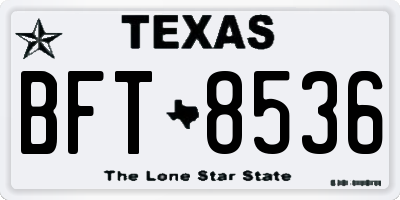 TX license plate BFT8536