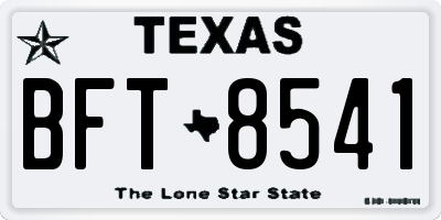 TX license plate BFT8541