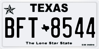 TX license plate BFT8544