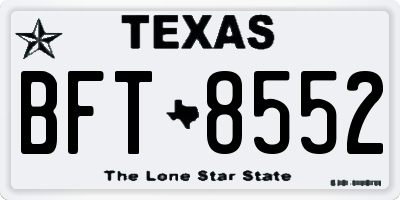 TX license plate BFT8552