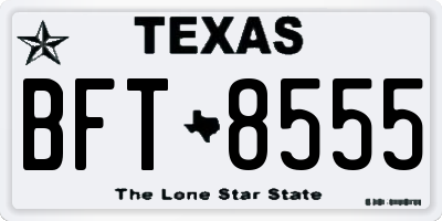 TX license plate BFT8555
