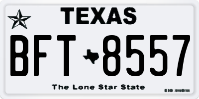 TX license plate BFT8557