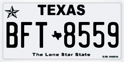 TX license plate BFT8559