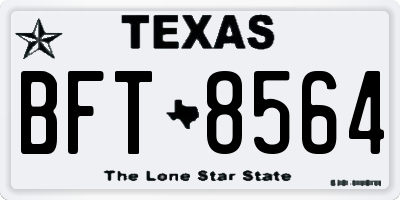 TX license plate BFT8564