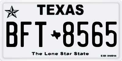 TX license plate BFT8565