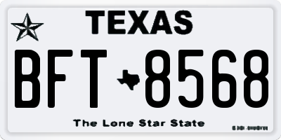 TX license plate BFT8568