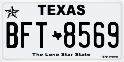 TX license plate BFT8569