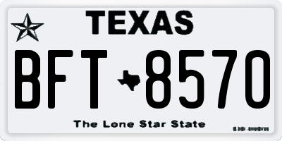 TX license plate BFT8570