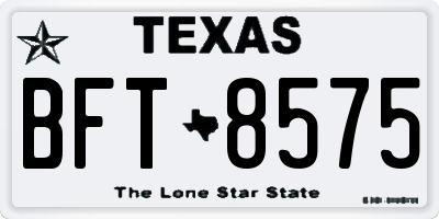 TX license plate BFT8575