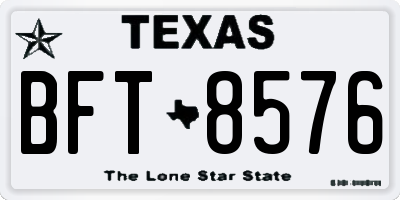 TX license plate BFT8576