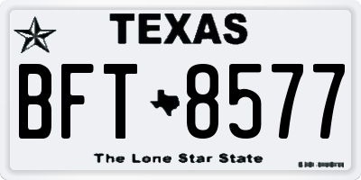 TX license plate BFT8577