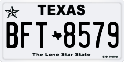TX license plate BFT8579