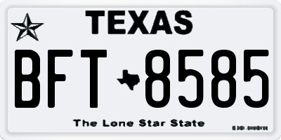 TX license plate BFT8585