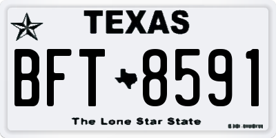 TX license plate BFT8591