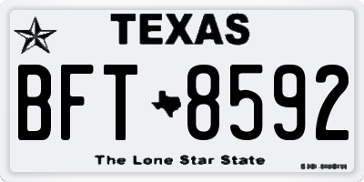 TX license plate BFT8592