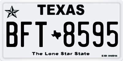 TX license plate BFT8595