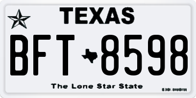 TX license plate BFT8598