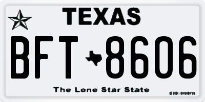 TX license plate BFT8606