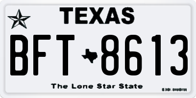 TX license plate BFT8613