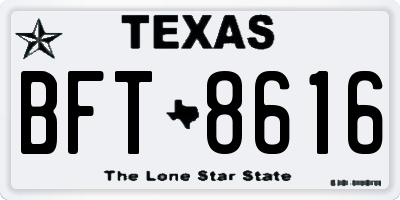 TX license plate BFT8616