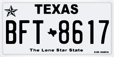 TX license plate BFT8617