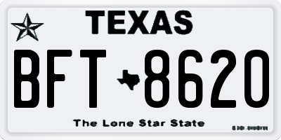 TX license plate BFT8620