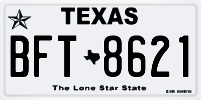 TX license plate BFT8621