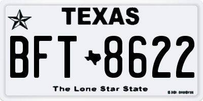 TX license plate BFT8622
