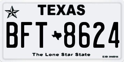 TX license plate BFT8624
