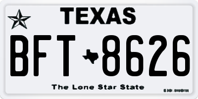TX license plate BFT8626