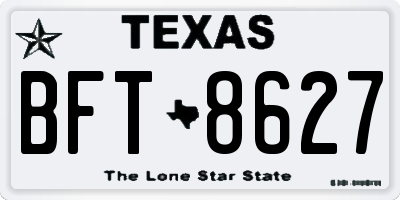 TX license plate BFT8627
