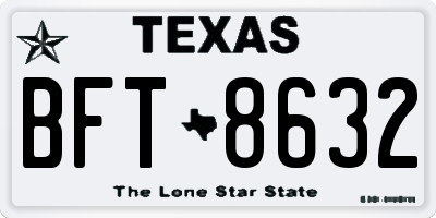 TX license plate BFT8632