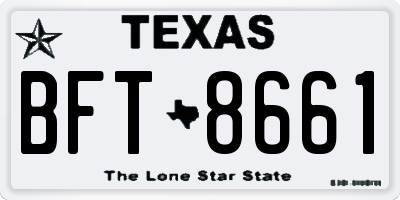 TX license plate BFT8661