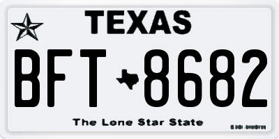 TX license plate BFT8682