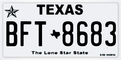 TX license plate BFT8683