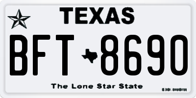 TX license plate BFT8690
