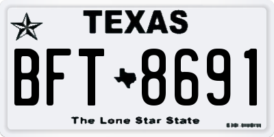 TX license plate BFT8691