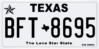 TX license plate BFT8695