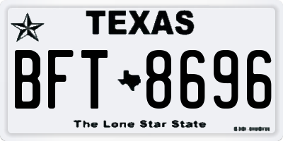 TX license plate BFT8696