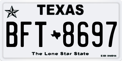 TX license plate BFT8697