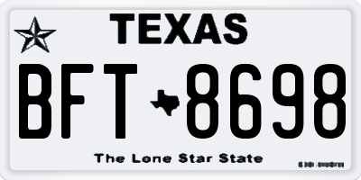 TX license plate BFT8698