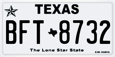 TX license plate BFT8732