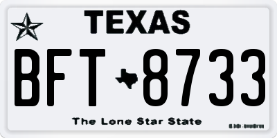 TX license plate BFT8733