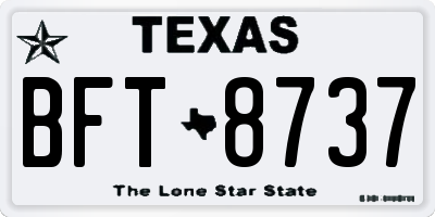 TX license plate BFT8737