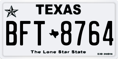 TX license plate BFT8764