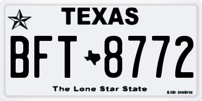 TX license plate BFT8772