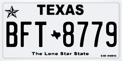 TX license plate BFT8779