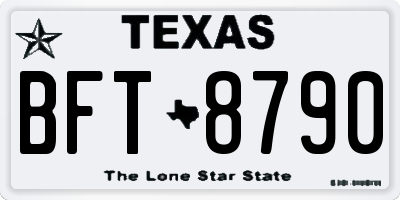 TX license plate BFT8790
