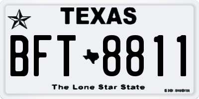 TX license plate BFT8811